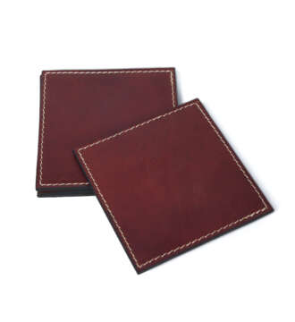 Personalized Leather: Coaster