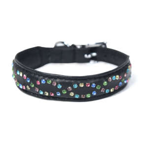 Crystal Leather Dog Collar