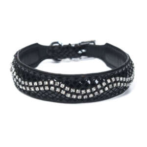 Crystal Leather Dog Collar