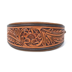 Whippet: Tooled Leather Collar