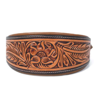 Whippet: Tooled Leather Collar